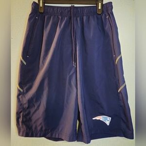 MAJESTIC Mens Blue New England Patriots Long Swim Trunks M